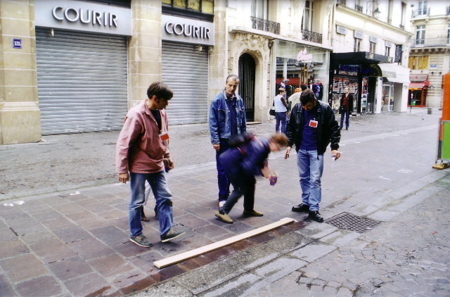 Le marquage des stands au blanc d’Espagne